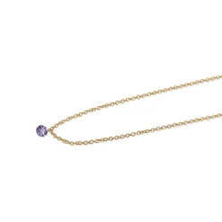 9ct Yellow Gold Purple Sapphire Fine Necklace