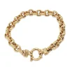 9ct Yellow Gold Round Belcher Link Bracelet with Bolt Ring Clasp