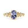 18ct Yellow Gold Sapphire and Diamond Vintage Style Ring
