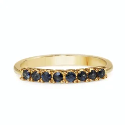 9ct Yellow Gold Sapphire Band Ring