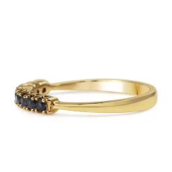 9ct Yellow Gold Sapphire Band Ring