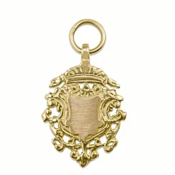 9ct Yellow Gold Shield Pendant / Charm
