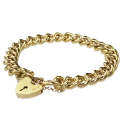 18ct Yellow Gold Solid Curb Link Bracelet
