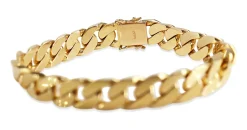 14ct Yellow Gold Solid Flat Curb Link Bracelet