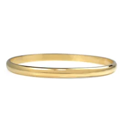 18ct Yellow Gold Solid Round Bangle