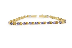 14ct Yellow Gold Tanzanite Bracelet