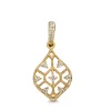 9ct Yellow Gold Teardrop Filigree Diamond Pendant