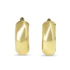 18ct Yellow Gold Thick Hoop Earrings