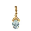 14ct Yellow Gold Topaz and Diamond Pendant / Enhancer