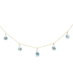 18ct Yellow Gold Topaz Briolette Necklace
