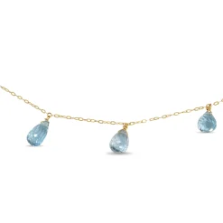18ct Yellow Gold Topaz Briolette Necklace