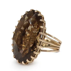 14ct Yellow Gold Topaz Cocktail Ring