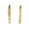 9ct Yellow Gold Twist Hoop Earrings