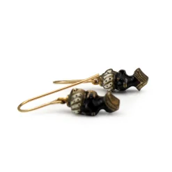 14ct Yellow Gold Victorian Blackamoor Earrings