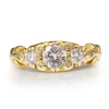 18ct Yellow Gold Vintage 3 Stone Diamond Ring