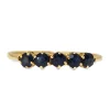 9ct Yellow Gold Vintage 5 Stone Sapphire Band Ring