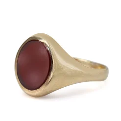 9ct Yellow Gold Vintage Carnelian Signet Ring
