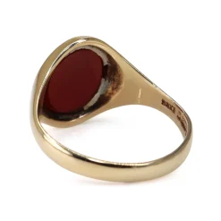 9ct Yellow Gold Vintage Carnelian Signet Ring