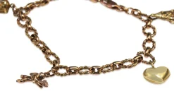 9ct Yellow Gold Vintage Charm Bracelet