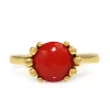 9ct Yellow Gold Vintage Coral Ring