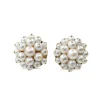 14ct Yellow Gold Vintage Cultured Pearl Stud Earrings