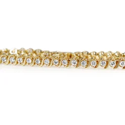 18ct Yellow Gold Vintage Diamond Tennis Bracelet