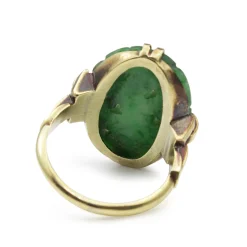 14ct Yellow Gold Vintage Jade Ring