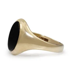 9ct Yellow Gold Vintage Onyx Signet Ring