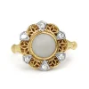 10ct Yellow Gold Vintage Opal and Diamond Ring