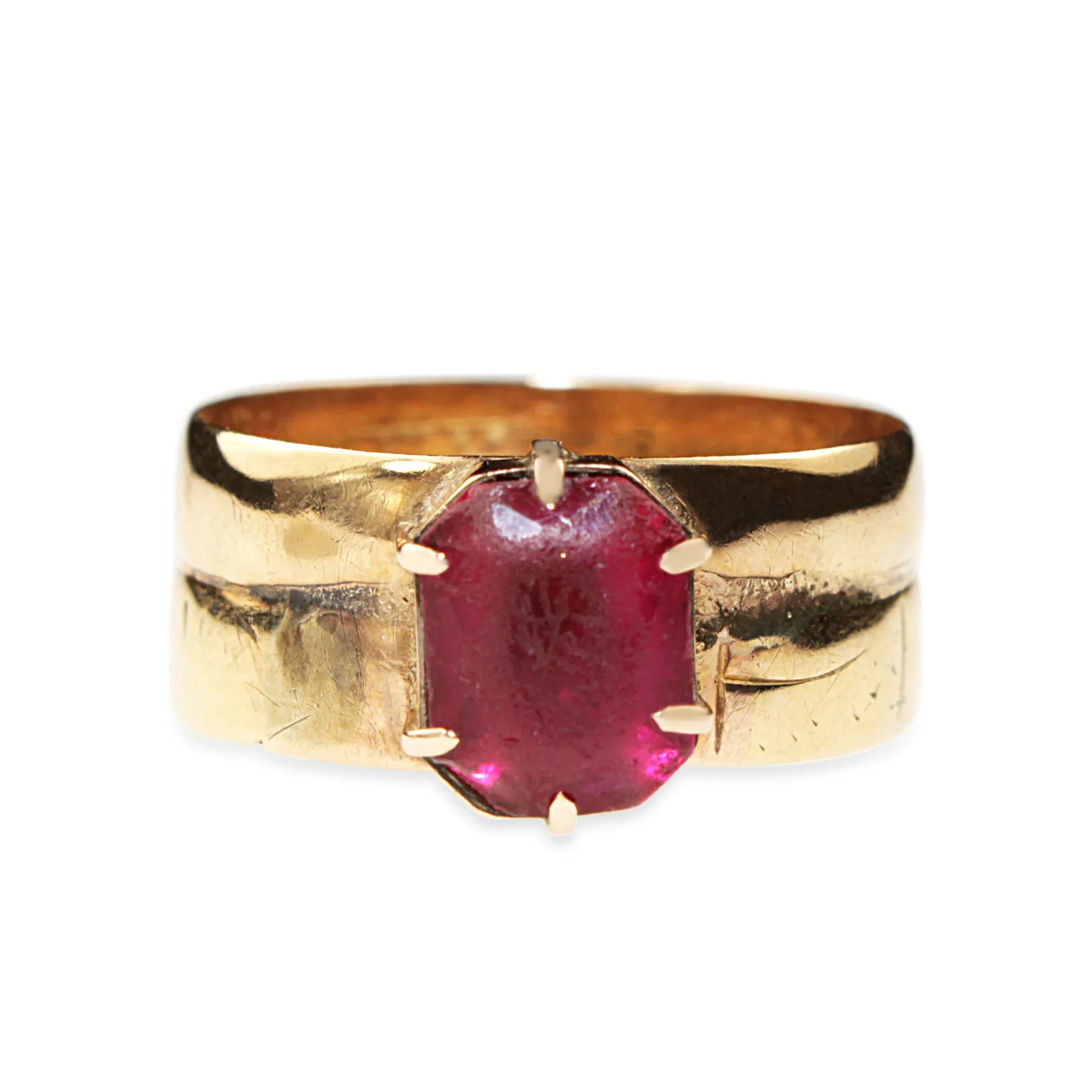 18ct Yellow Gold Vintage Paste Ring