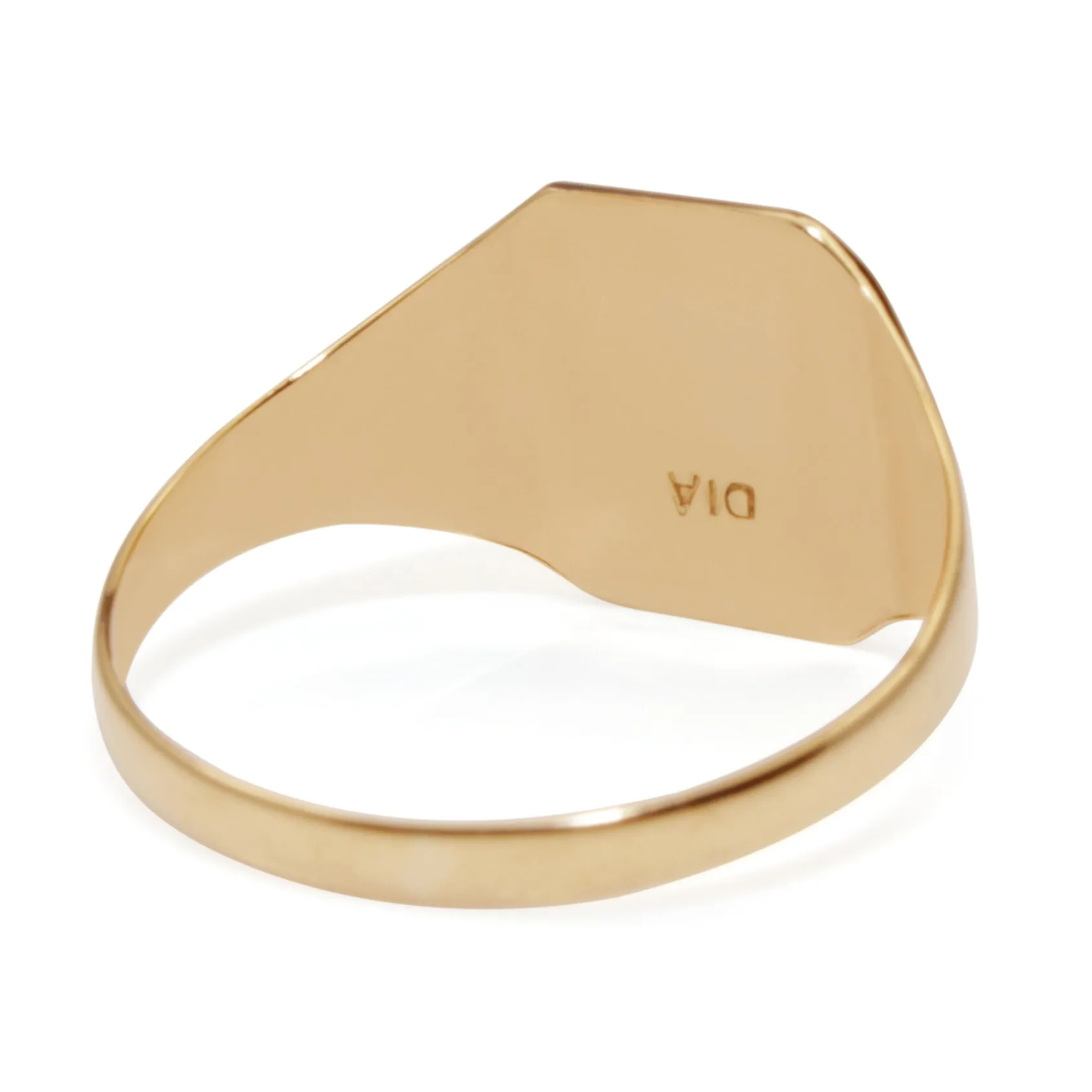 9ct Yellow Gold Vintage Signet Ring with Diamond
