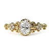 18ct Yellow Gold Vintage Style Oval Diamond Solitaire Ring