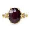 18ct Yellow Gold Vintage Style Ruby and Diamond Ring