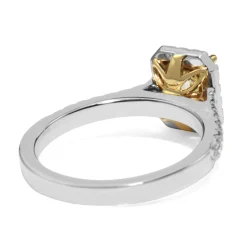18ct Yellow Gold Yellow Diamond Halo Ring