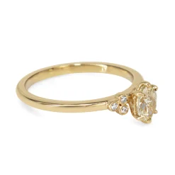 18ct Yellow Gold Yellow Diamond Vintage Style Ring