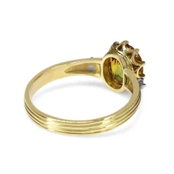 18ct Yellow Gold Yellow Sapphire and Diamond Ring