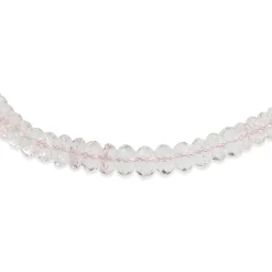 Graduated Faceted Morganite Necklace on Base Metal Clasp