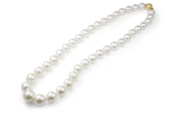 10mm - 14mm South Sea Pearl Necklace On 9ct Yellow Gold Clasp
