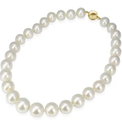 14mm - 17.5mm South Sea Pearl Strand Necklace on 14ct Yellow Gold Clasp