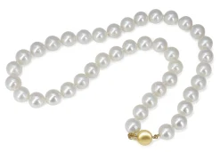 10mm - 11mm South Sea Pearl Strand Necklace on 9ct Yellow Gold Clasp