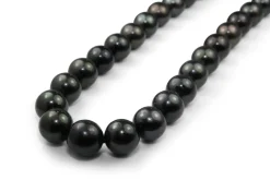 13mm - 15mm Tahitian Pearl Necklace With Silver Clasp