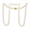7mm Cultured Pearl Strand Necklace on 9ct Yellow Gold Clasp