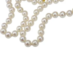 7mm Cultured Pearl Strand Necklace on 9ct Yellow Gold Clasp