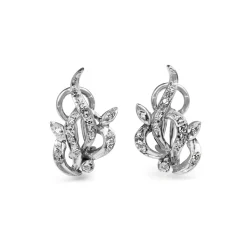 Palladium Single Cut Diamond Vintage Earrings