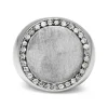 Palladium Single Cut Diamond Signet Ring