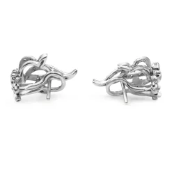 Palladium Single Cut Diamond Vintage Earrings