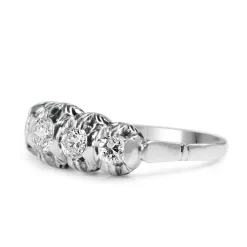 Platinum 5 Stone Vintage Ring