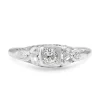 Platinum and 18ct White Gold Deco Style Old Cut Diamond Ring