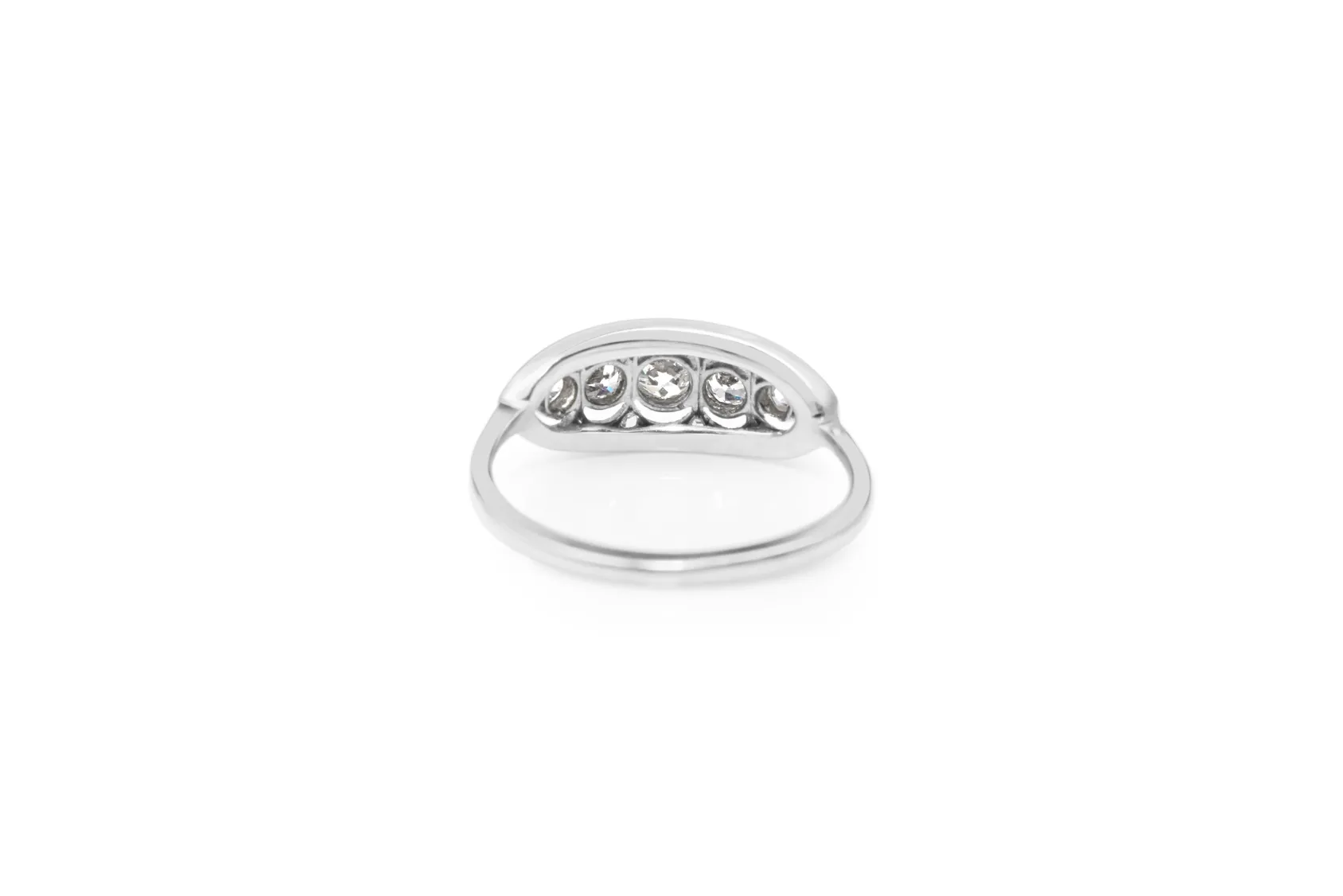 Platinum and 18ct White Gold Art Deco Diamond Ring