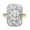 Platinum and 18ct Yellow Gold Art Deco Old Cut Diamond Ring